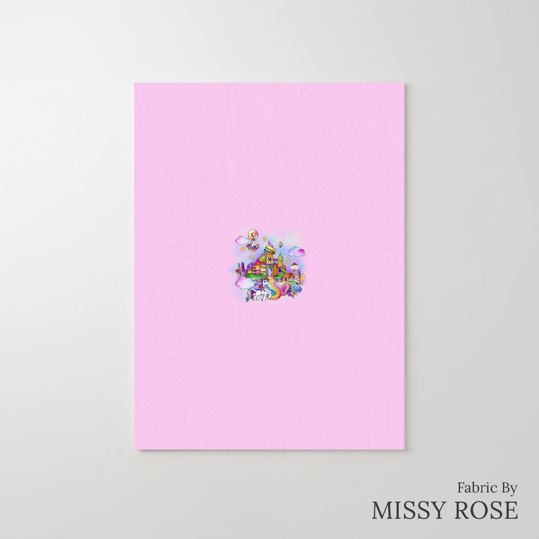Design 299 Candyland Panel – printed fabric panel with centred picture, custom printed to order | Fabric by Missy Rose
