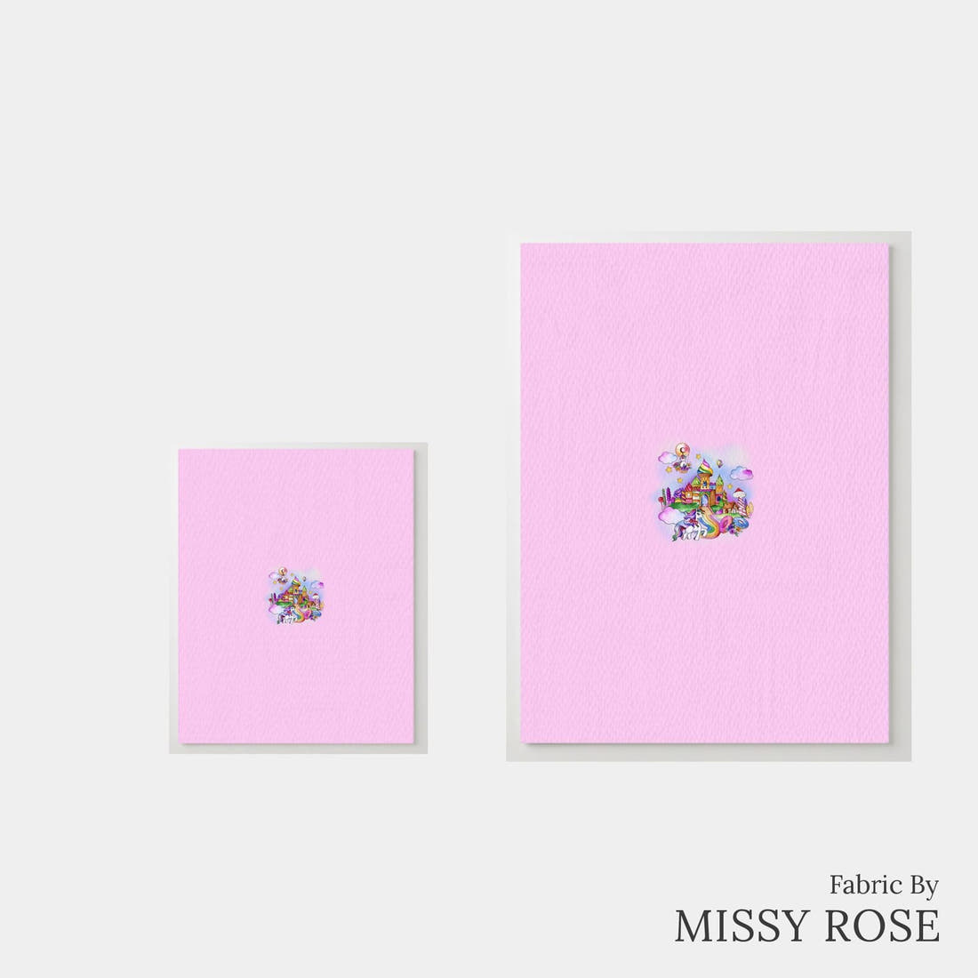 Design 299 Candyland Panel – universal and adult panel sizes side by side | Fabric by Missy Rose
