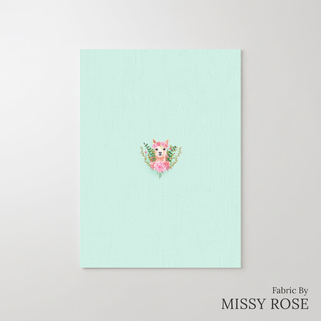 Design 300 Floral Alpaca Panel – printed fabric panel with centred picture, custom printed to order | Fabric by Missy Rose