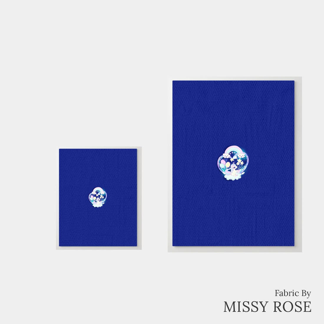 Design 301 Baby Unicorn Panel – universal and adult panel sizes side by side | Fabric by Missy Rose