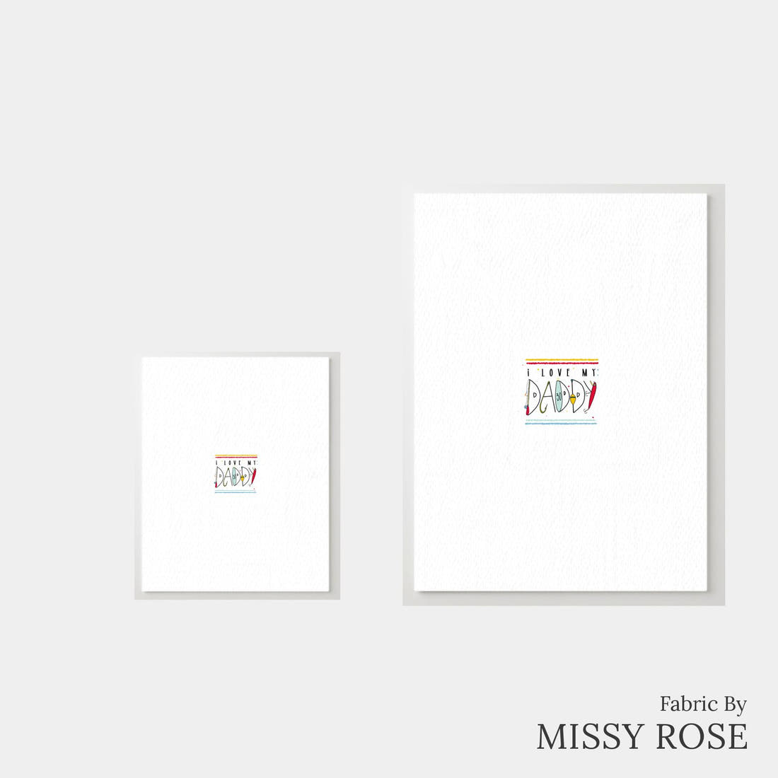 Design 302 Daddy Panel – universal and adult panel sizes side by side | Fabric by Missy Rose