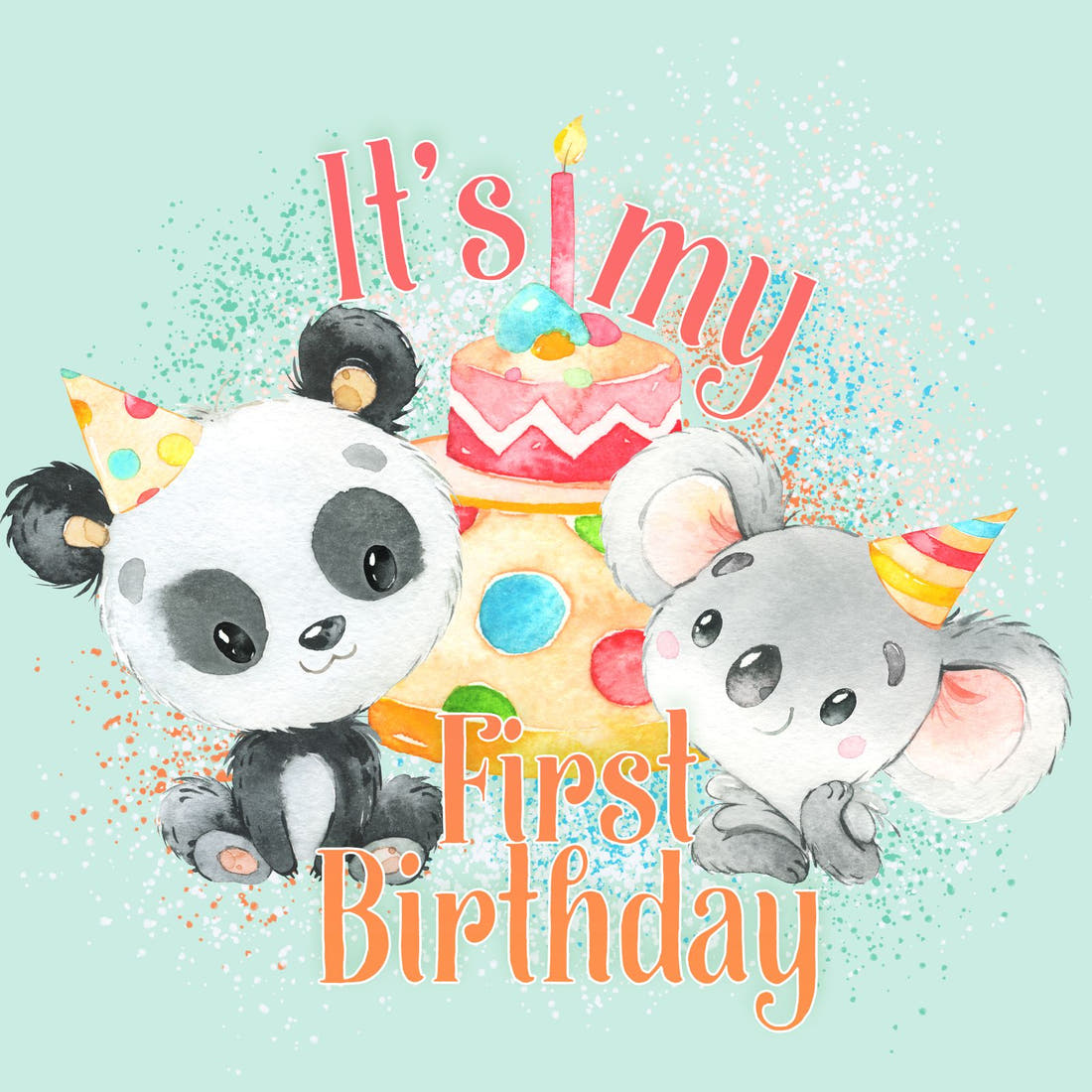 Design 308 Birthday Panel – full artwork close-up of the printed picture | Fabric by Missy Rose