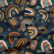 Design 309 - Navy Rainbows Fabric