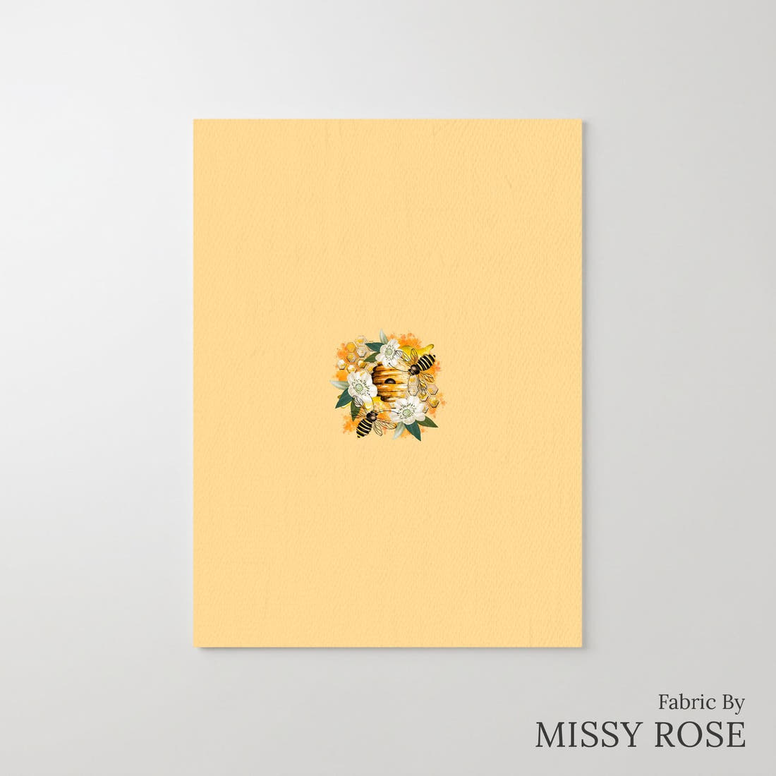 Design 31 Bee Hive Panel – printed fabric panel with centred picture, custom printed to order | Fabric by Missy Rose