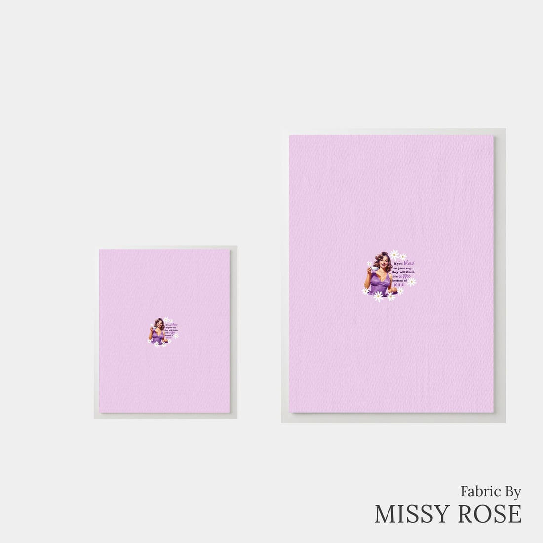 Design 314 Purple Retro Panel – universal and adult panel sizes side by side | Fabric by Missy Rose