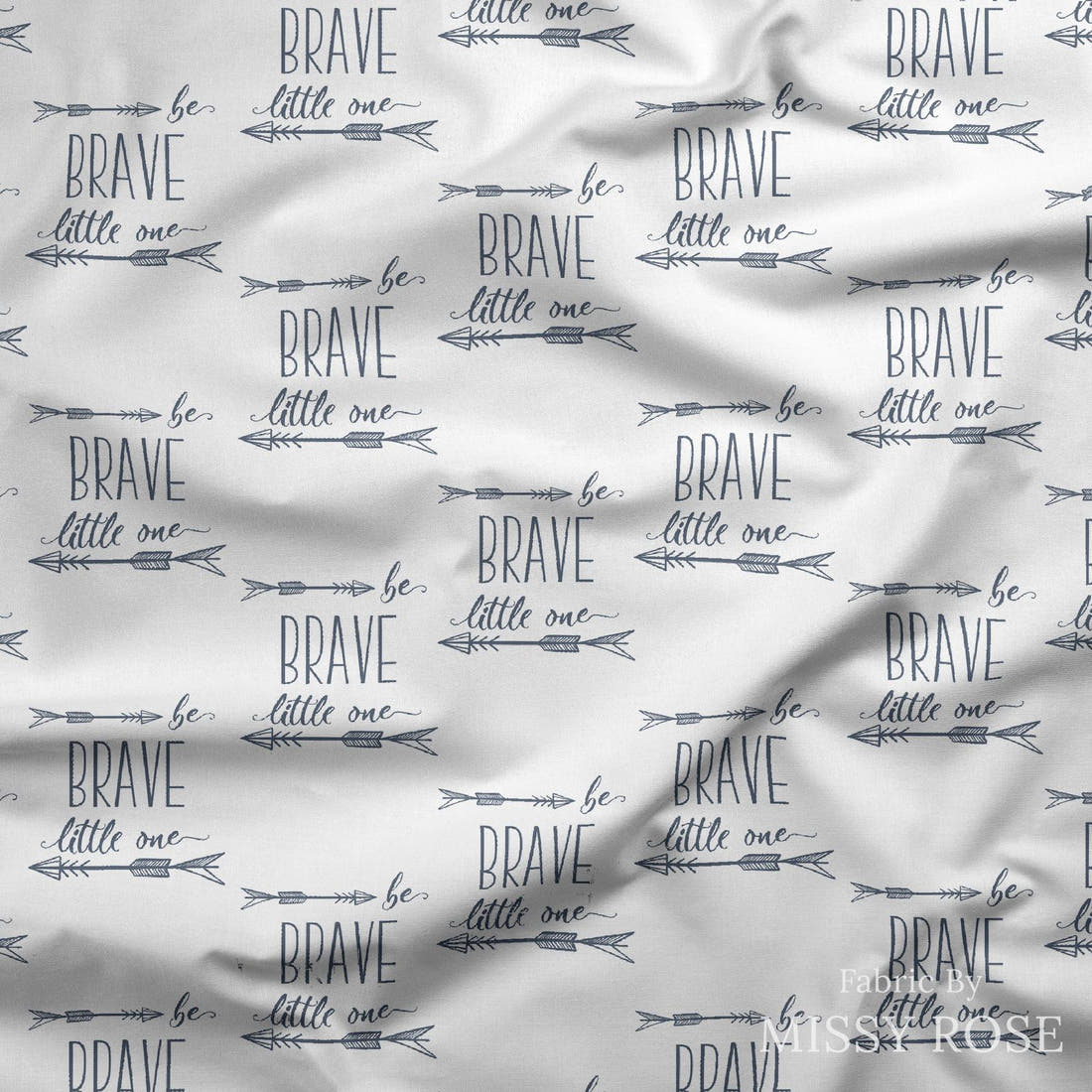 Design 315 Be Brave Fabric draped fabric mockup – custom printed fabric by the metre | Fabric by Missy Rose