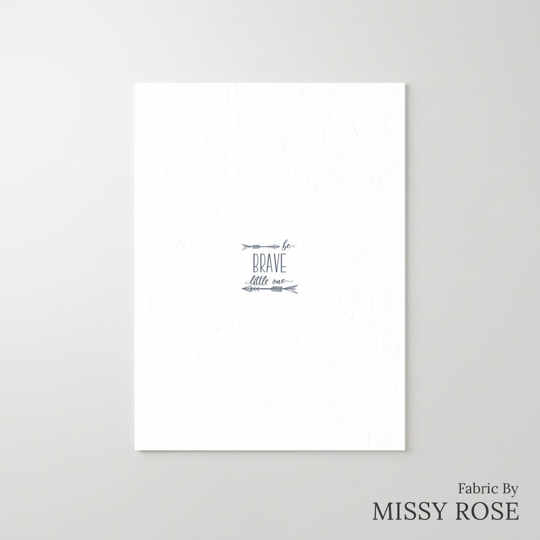 Design 315 Be Brave Panel – printed fabric panel with centred picture, custom printed to order | Fabric by Missy Rose