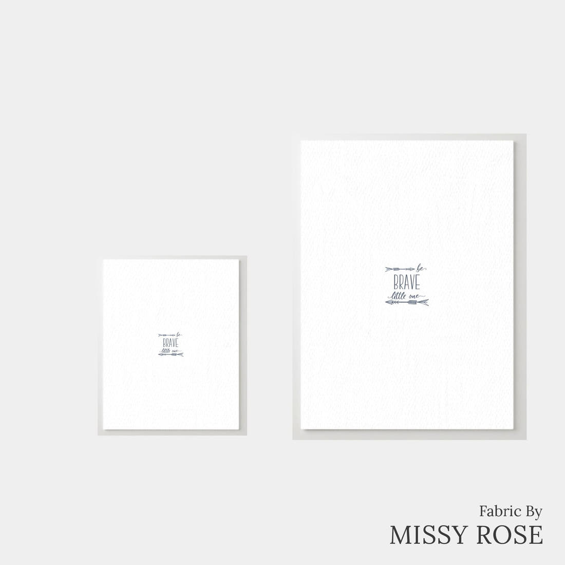 Design 315 Be Brave Panel – universal and adult panel sizes side by side | Fabric by Missy Rose
