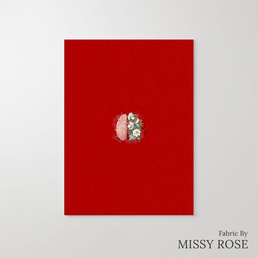 Design 316 Brain Panel – printed fabric panel with centred picture, custom printed to order | Fabric by Missy Rose