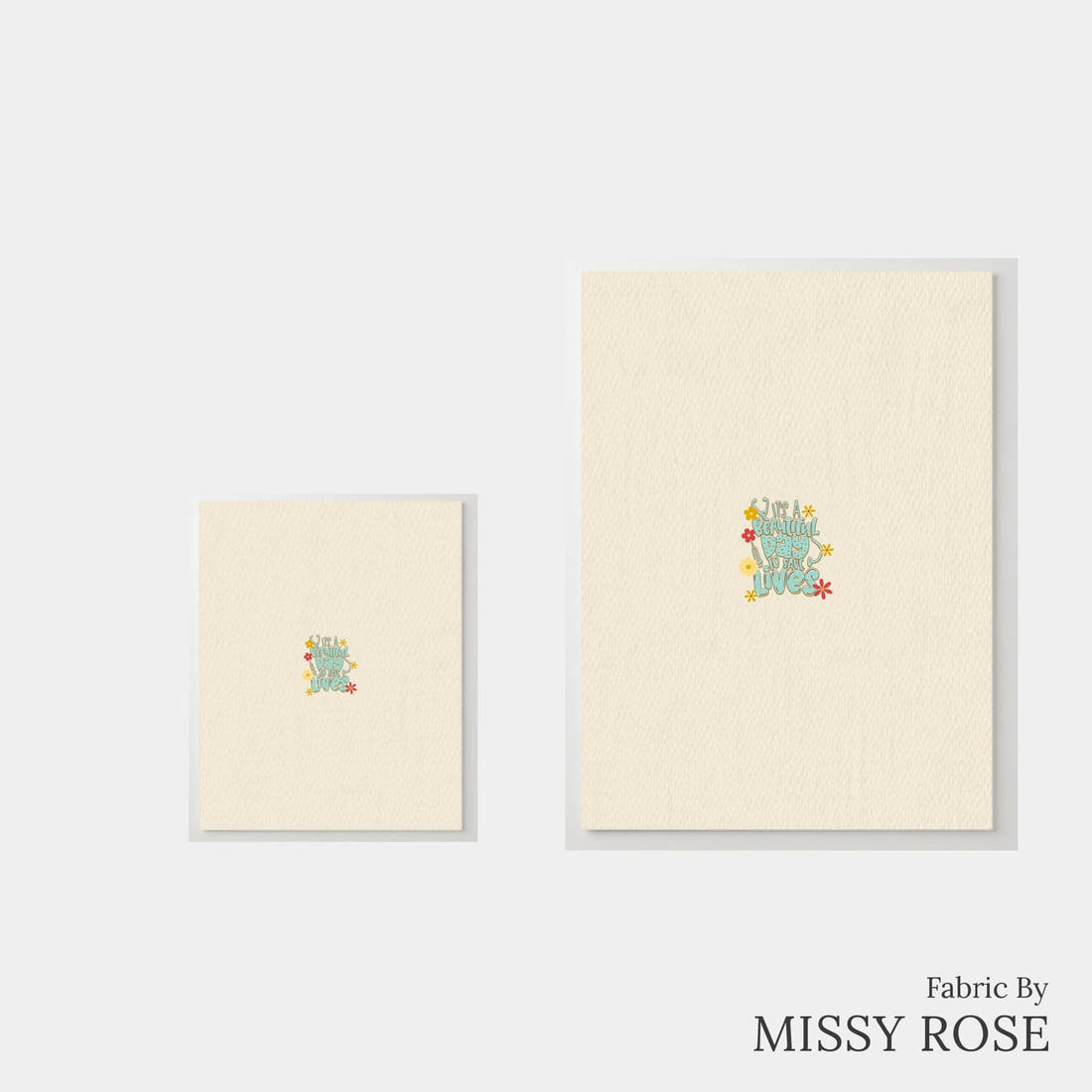 Design 317 Save Lives Panel – universal and adult panel sizes side by side | Fabric by Missy Rose