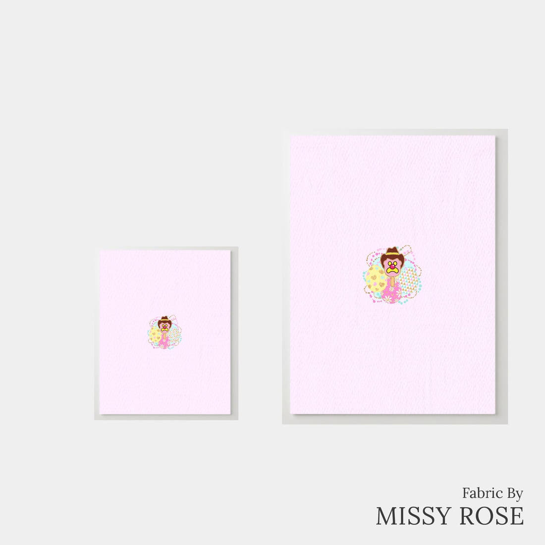 Design 319 Easter Ice Cream Panel – universal and adult panel sizes side by side | Fabric by Missy Rose