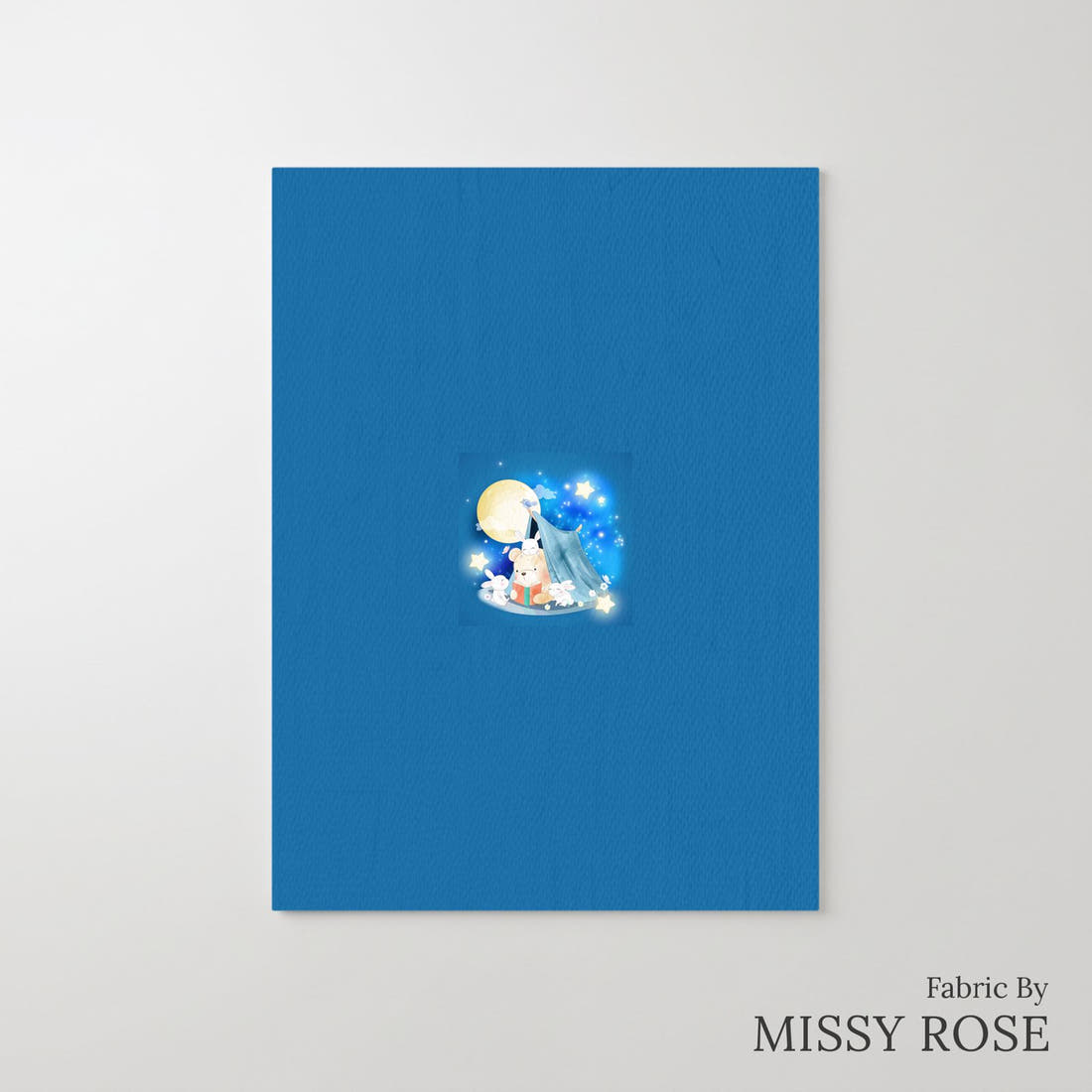 Design 324 Camping Bear Panel – printed fabric panel with centred picture, custom printed to order | Fabric by Missy Rose