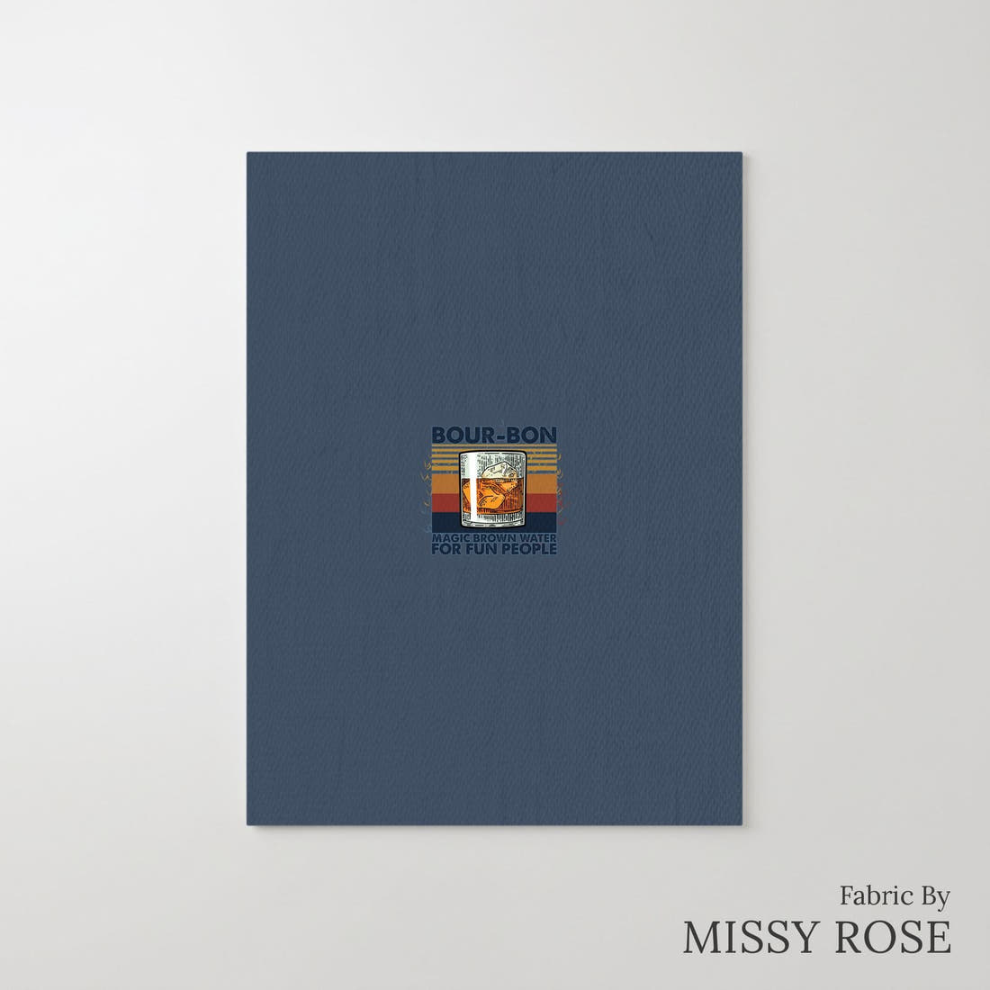 Design 33 Bourbon Panel – printed fabric panel with centred picture, custom printed to order | Fabric by Missy Rose