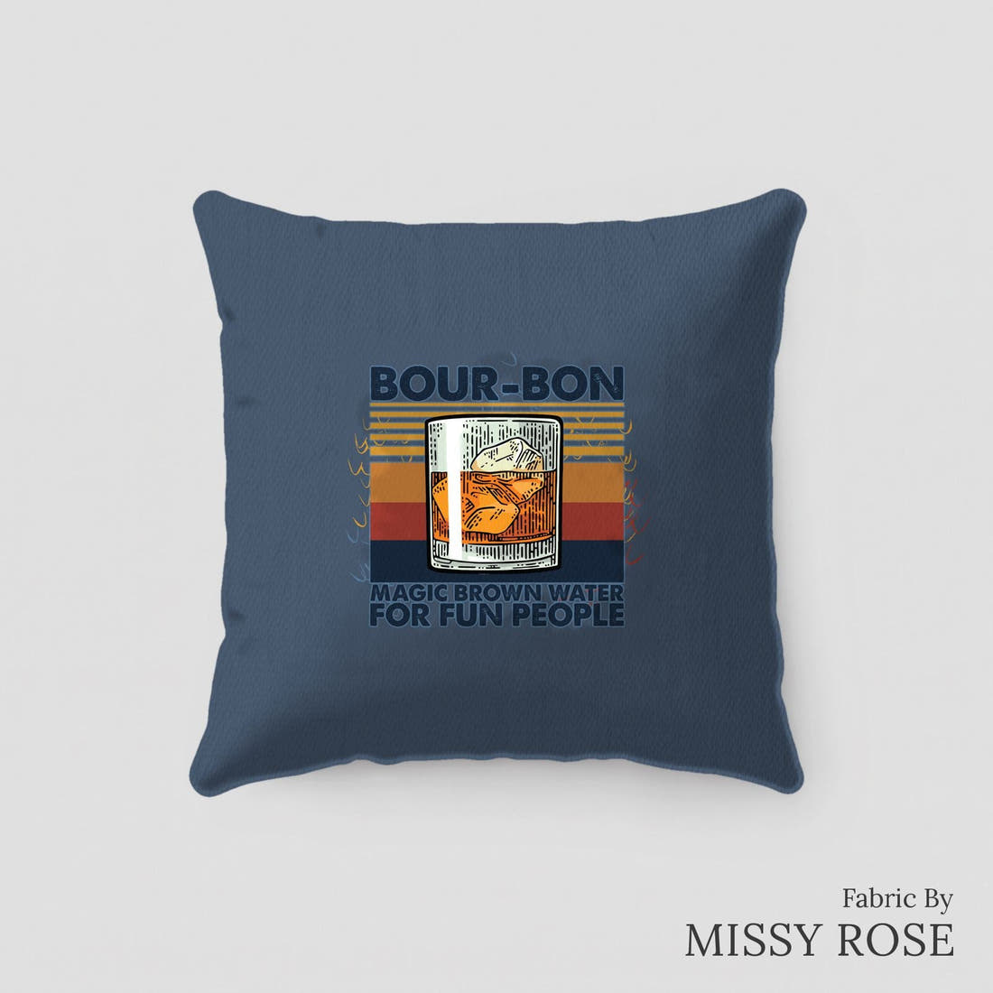 Design 33 Bourbon Panel sewn into a cushion – see how the panel looks made up | Fabric by Missy Rose