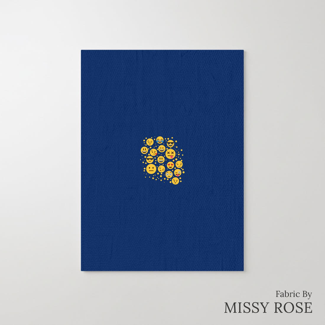 Design 332 Emoji Panel – printed fabric panel with centred picture, custom printed to order | Fabric by Missy Rose