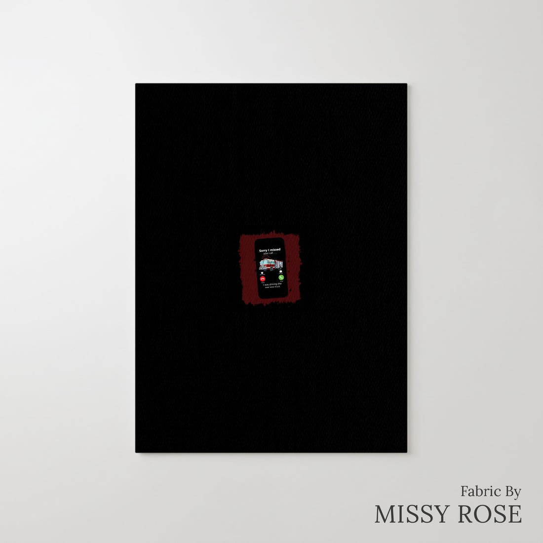 Design 334 Fireman Panel – printed fabric panel with centred picture, custom printed to order | Fabric by Missy Rose