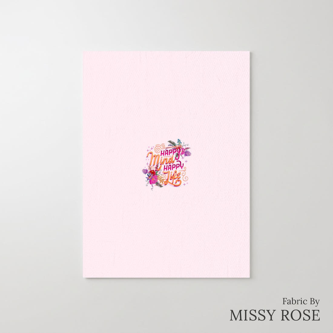 Design 340 Gypsy Floral Panel – printed fabric panel with centred picture, custom printed to order | Fabric by Missy Rose