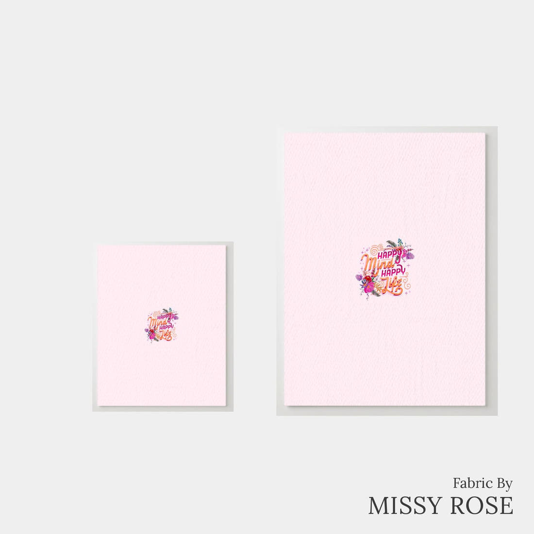 Design 340 Gypsy Floral Panel – universal and adult panel sizes side by side | Fabric by Missy Rose