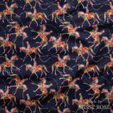 Design 342 - Navy Horse Fabric