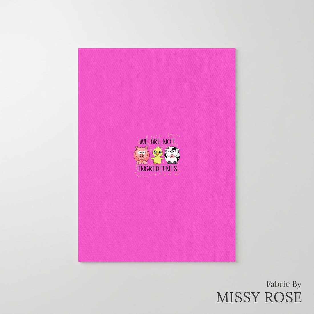Design 345 Farm Friends Panel – printed fabric panel with centred picture, custom printed to order | Fabric by Missy Rose
