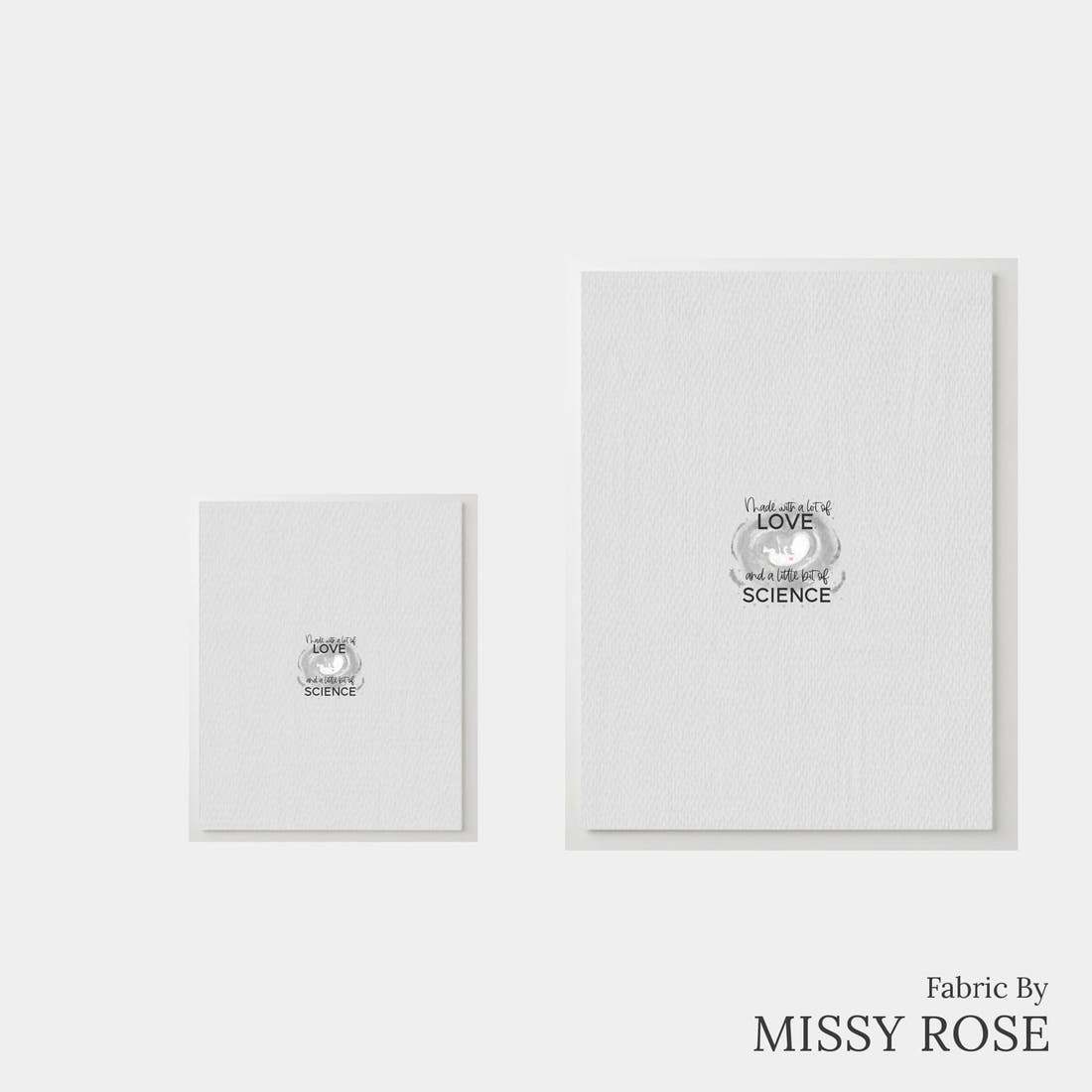 Design 347 Grey IVF Panel – universal and adult panel sizes side by side | Fabric by Missy Rose