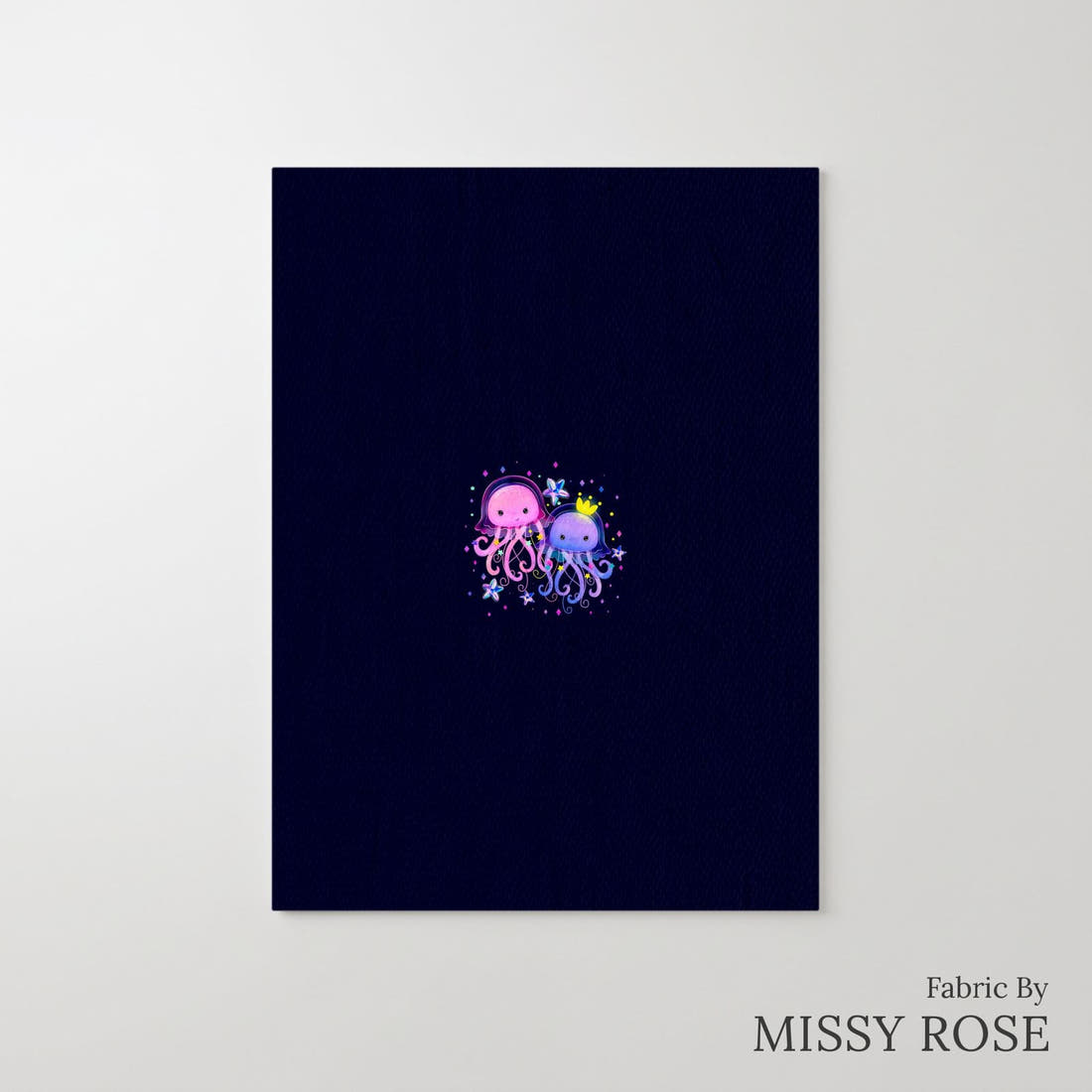 Design 348 Jelly Fish Panel – printed fabric panel with centred picture, custom printed to order | Fabric by Missy Rose