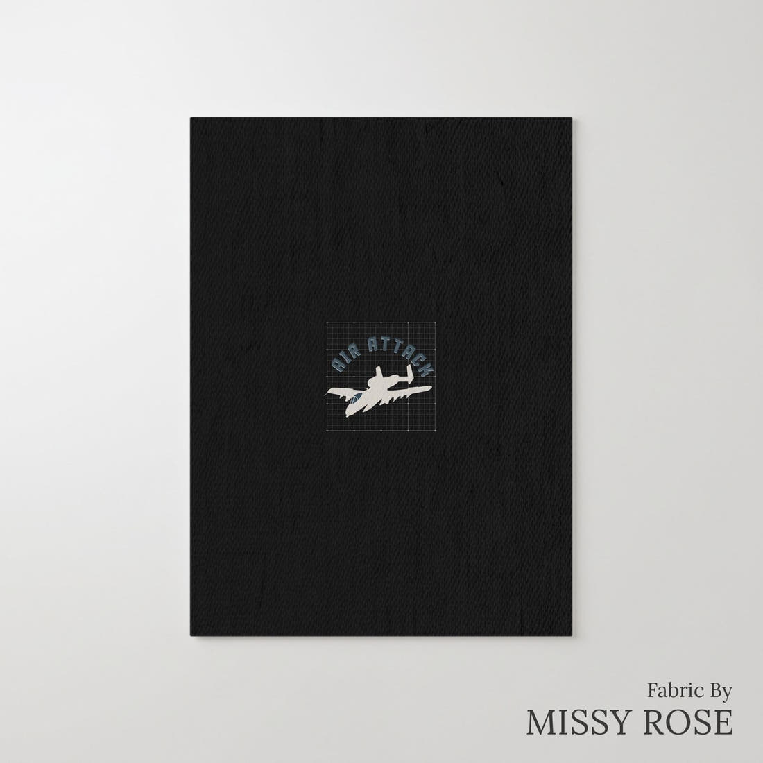 Design 350 Fighter Jet Panel – printed fabric panel with centred picture, custom printed to order | Fabric by Missy Rose