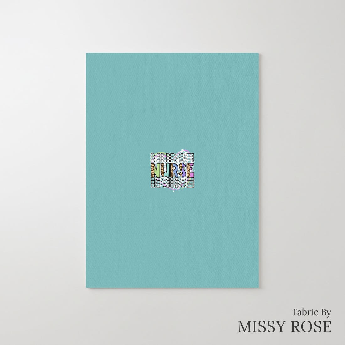 Design 356 Nurse Panel – printed fabric panel with centred picture, custom printed to order | Fabric by Missy Rose