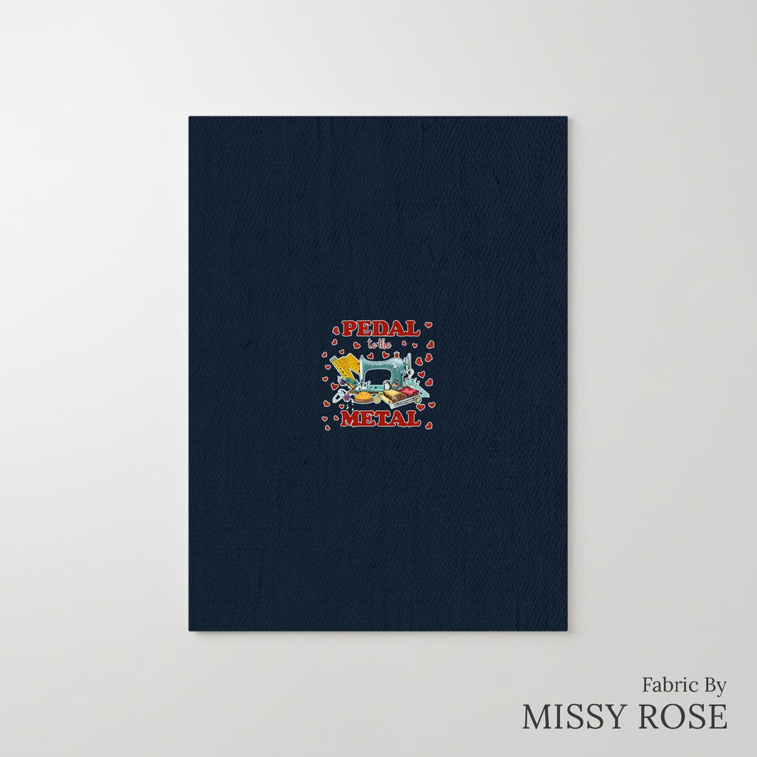 Design 358 Sewing Panel – printed fabric panel with centred picture, custom printed to order | Fabric by Missy Rose