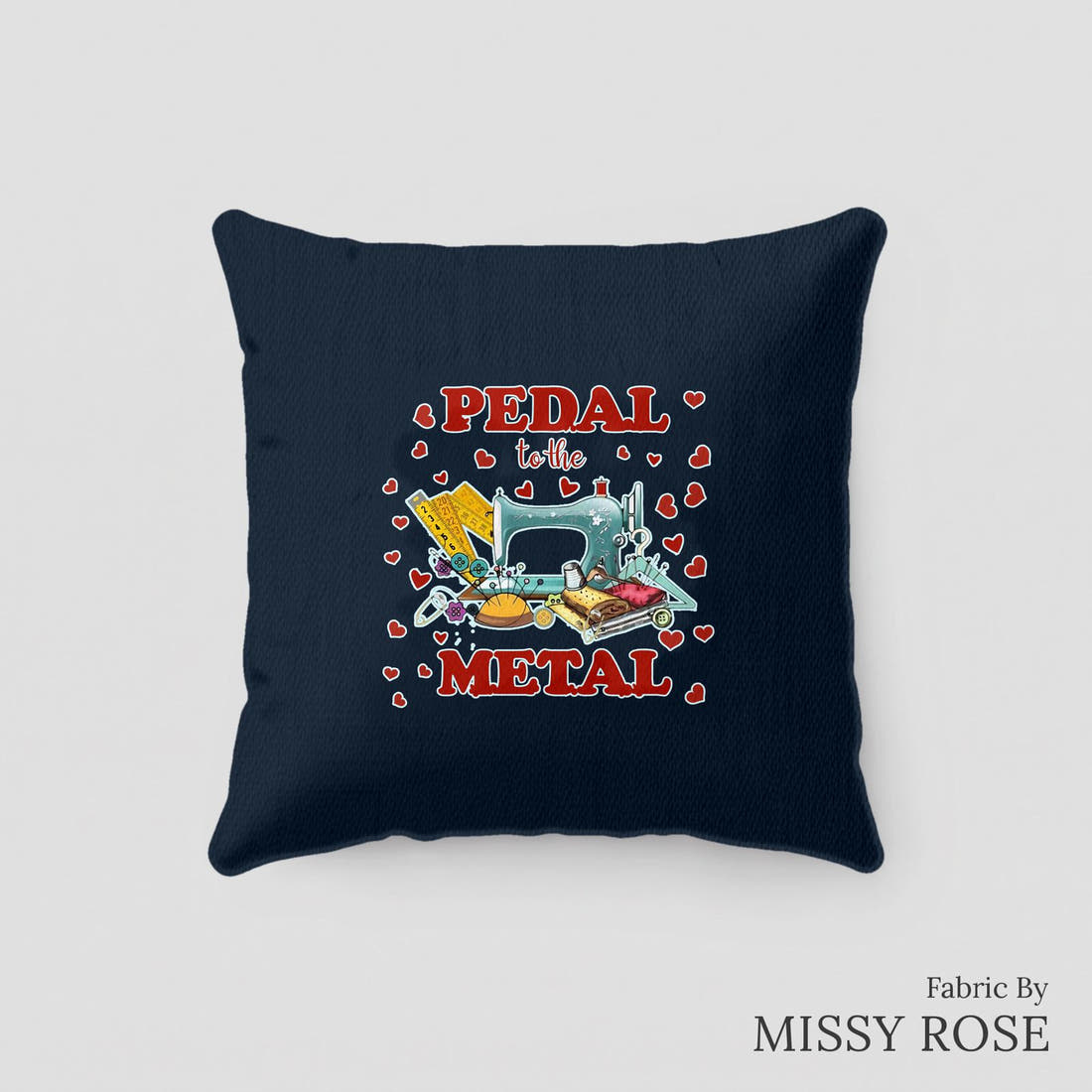 Design 358 Sewing Panel sewn into a cushion – see how the panel looks made up | Fabric by Missy Rose