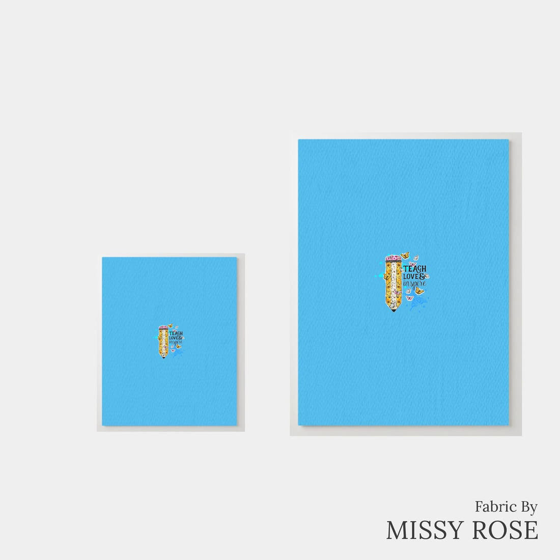Design 36 Teacher Panel – universal and adult panel sizes side by side | Fabric by Missy Rose