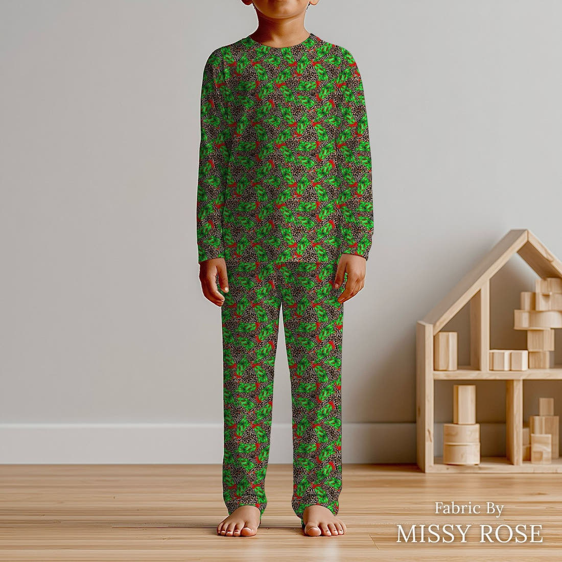 Design 361 Zombie Fabric sewn into kids' pyjamas – see how the print looks made up | Fabric by Missy Rose