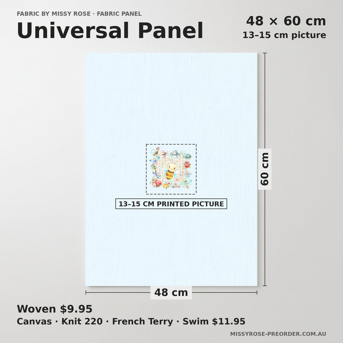 Design 362 Cute Plaid Insects Panel universal panel sizing – 13–15 cm printed picture on 48 × 60 cm fabric | Fabric by Missy Rose