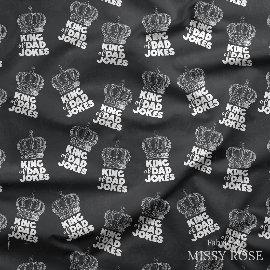 Design 365 Dad Jokes Fabric draped fabric mockup – custom printed fabric by the metre | Fabric by Missy Rose