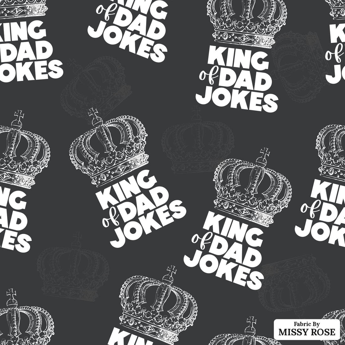 Design 365 Dad Jokes Fabric - flat view of the print, zoom in for detail | Fabric by Missy Rose