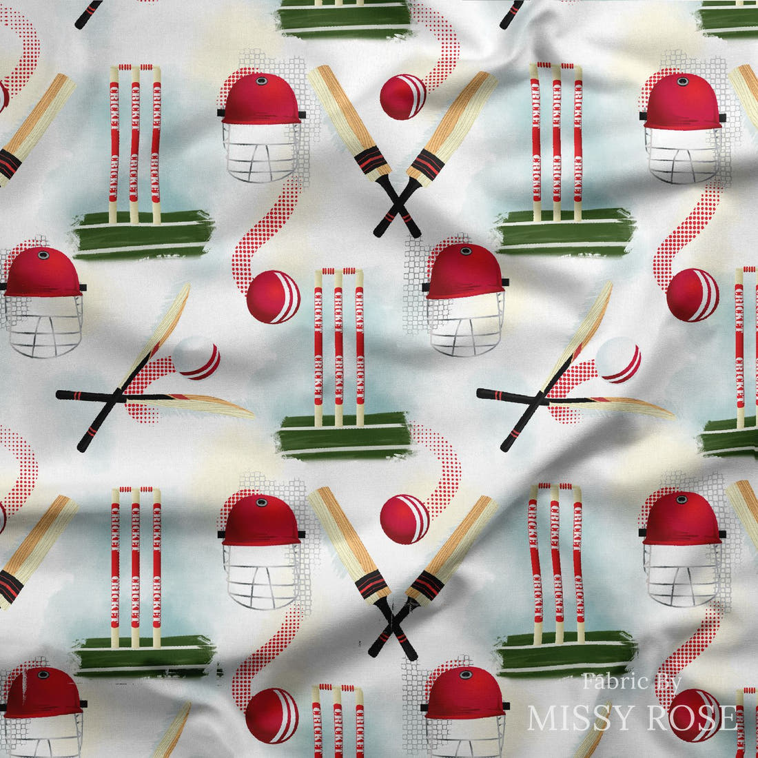 Design 370 Sport Fabric draped fabric mockup – custom printed fabric by the metre | Fabric by Missy Rose
