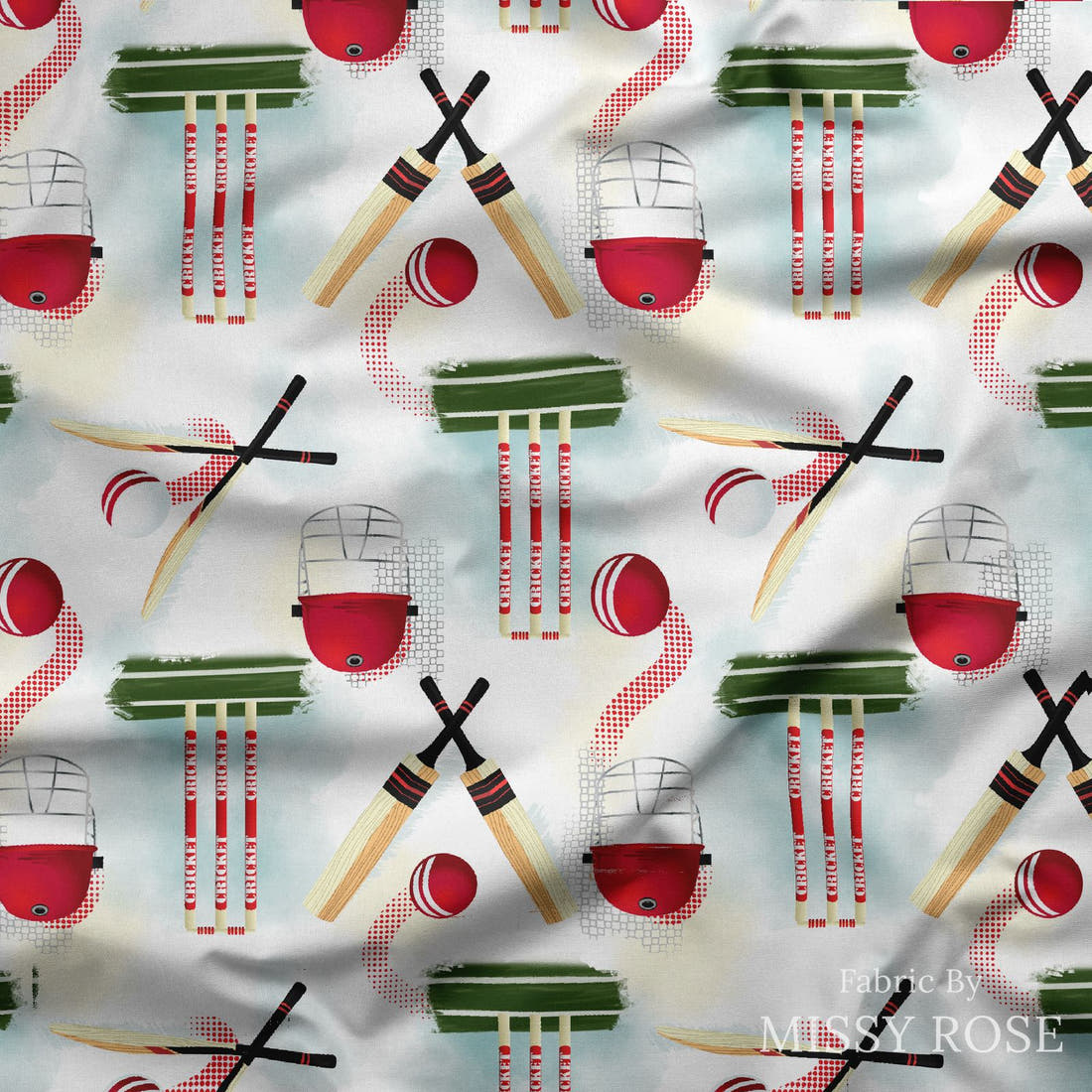 Design 370 Sport Fabric draped fabric mockup – custom printed fabric by the metre | Fabric by Missy Rose