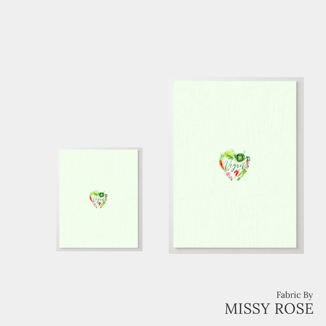 Design 372 Vegan Panel – universal and adult panel sizes side by side | Fabric by Missy Rose