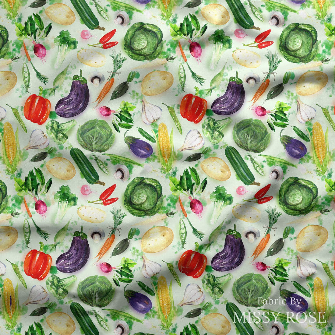 Design 372 Vegan Fabric draped fabric mockup – custom printed fabric by the metre | Fabric by Missy Rose