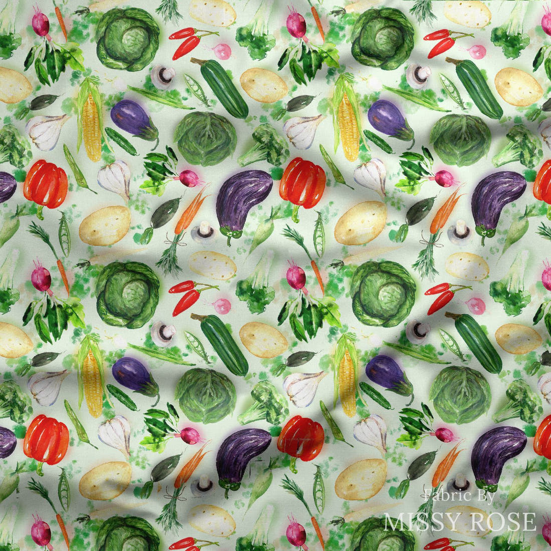 Design 372 Vegan Fabric draped fabric mockup – custom printed fabric by the metre | Fabric by Missy Rose