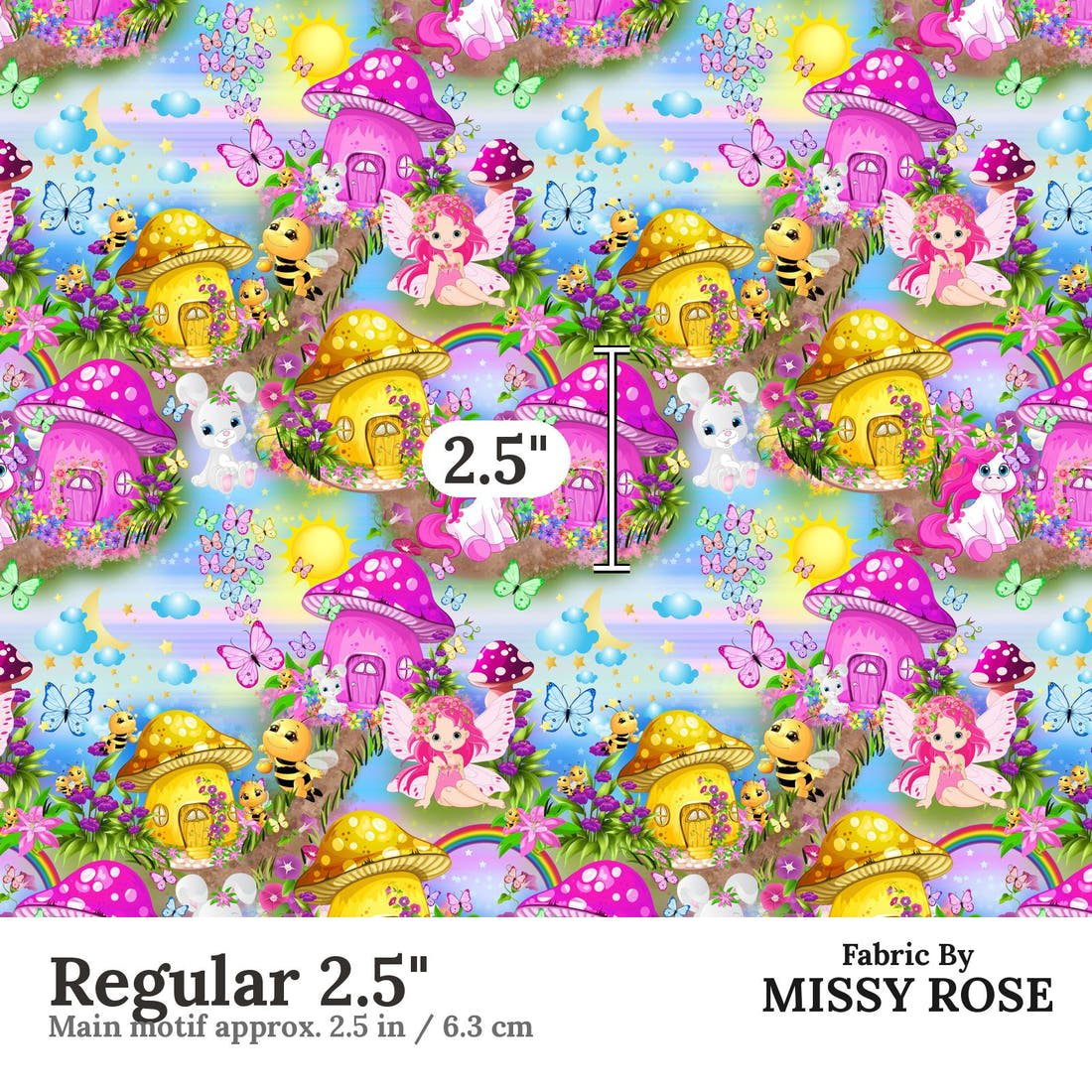 Design 388 Magical Wonderland Fabric Regular 2.5" - print scale | Fabric by Missy Rose