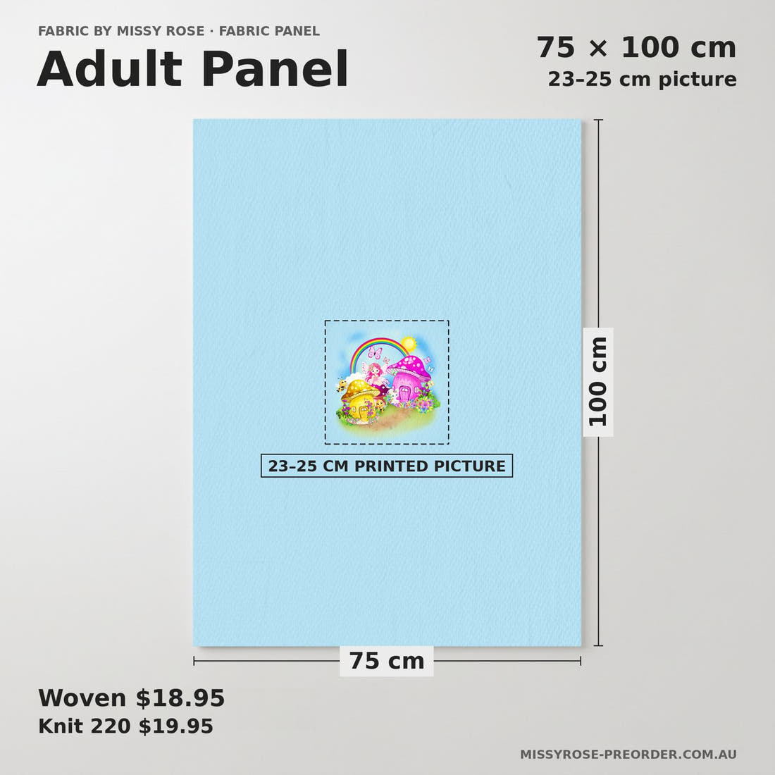 Design 388 Magical Wonderland Panel adult panel sizing – 23–25 cm printed picture on 75 × 100 cm fabric | Fabric by Missy Rose
