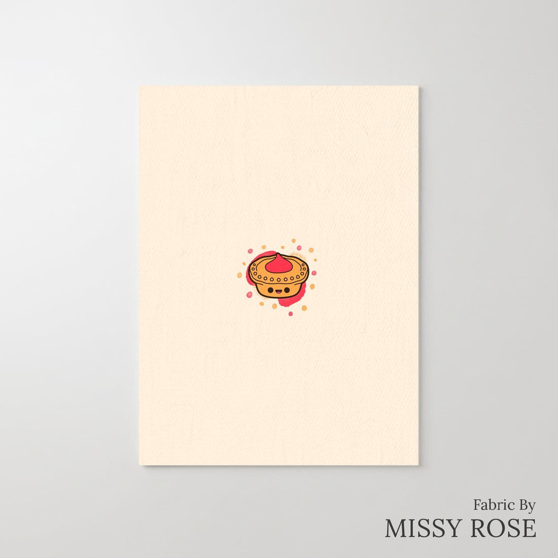 Design 395 Meat Pie Panel – printed fabric panel with centred picture, custom printed to order | Fabric by Missy Rose