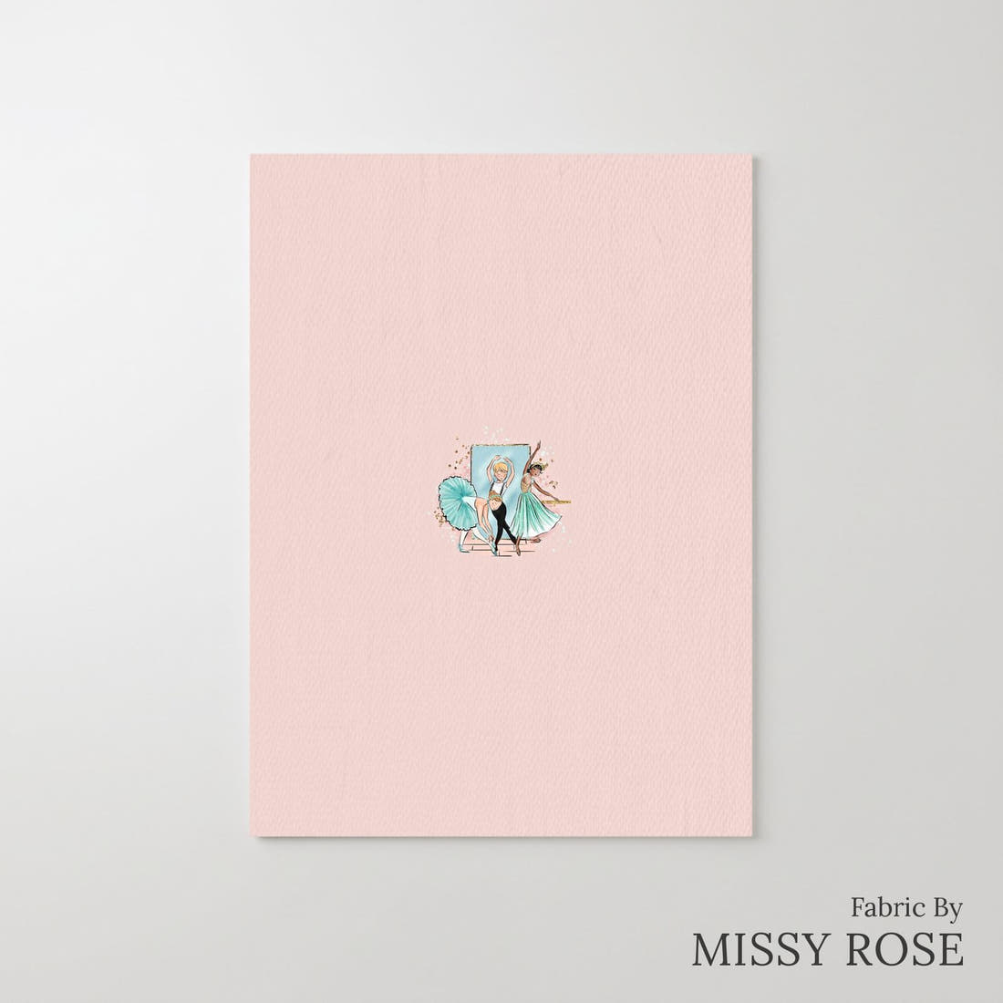 Design 396 Ballerina Panel – printed fabric panel with centred picture, custom printed to order | Fabric by Missy Rose