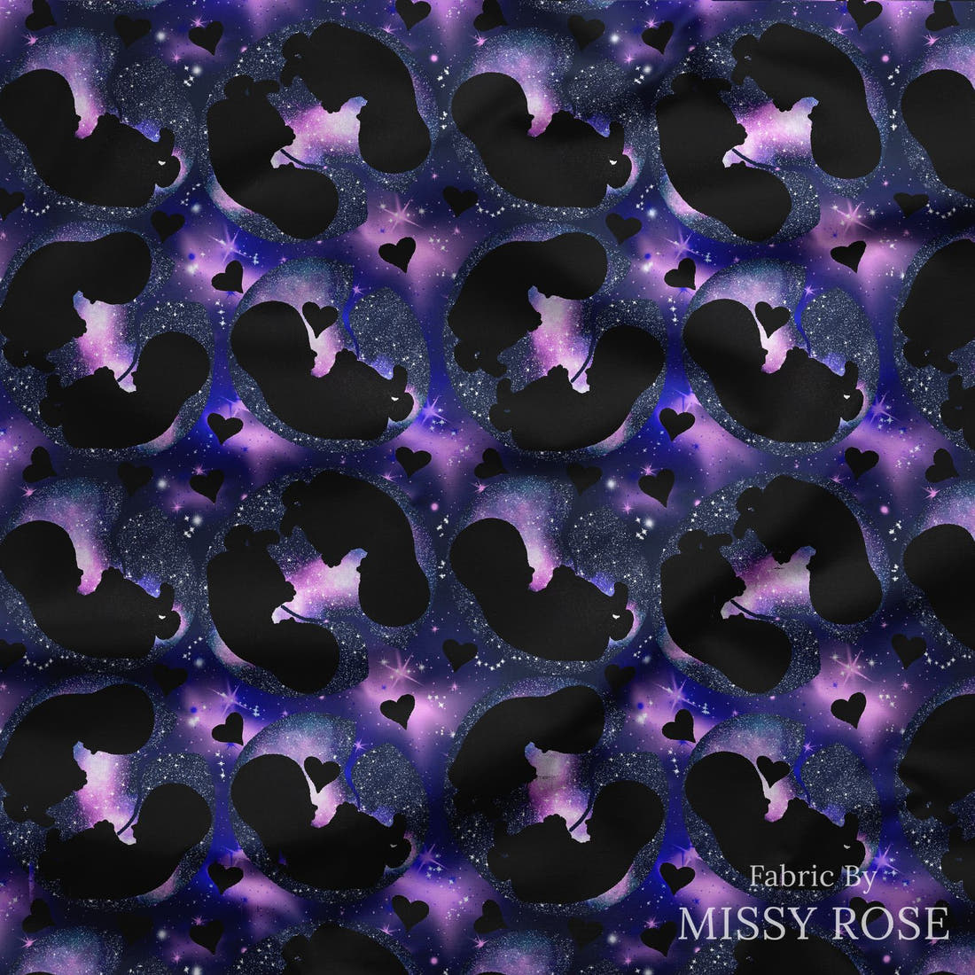Design 40 Baby Fabric draped fabric mockup – custom printed fabric by the metre | Fabric by Missy Rose