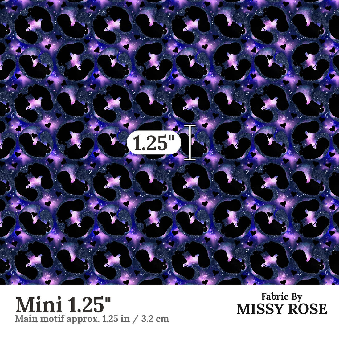 Design 40 Baby Fabric Mini 1.25" - print scale | Fabric by Missy Rose