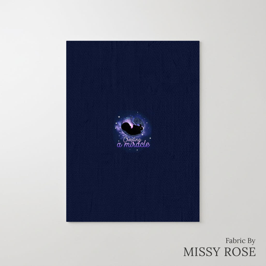 Design 40 Baby Panel – printed fabric panel with centred picture, custom printed to order | Fabric by Missy Rose