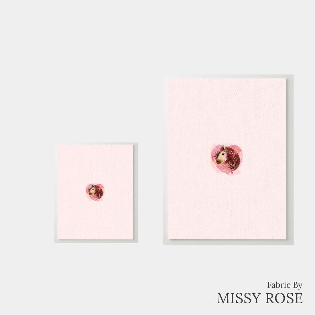 Design 402 Boho Horses Panel – universal and adult panel sizes side by side | Fabric by Missy Rose