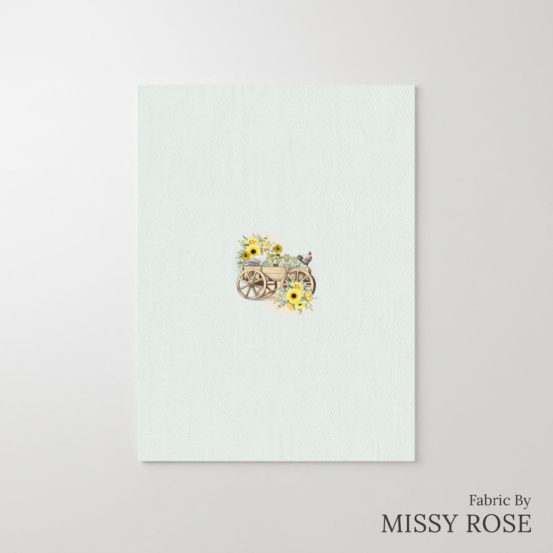 Design 406 Cute Farm Panel – printed fabric panel with centred picture, custom printed to order | Fabric by Missy Rose