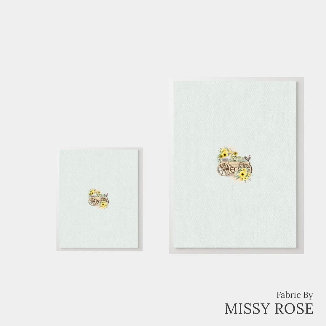 Design 406 Cute Farm Panel – universal and adult panel sizes side by side | Fabric by Missy Rose